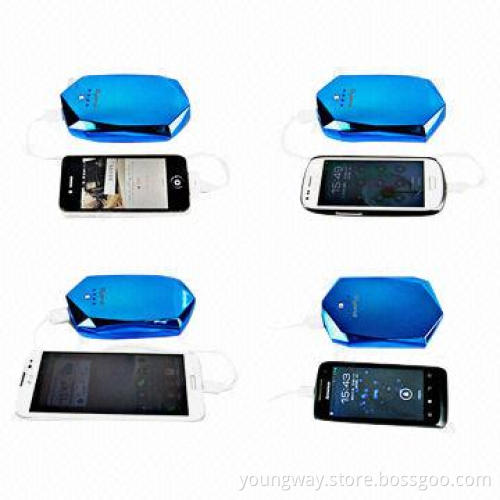 Power Banks for Mobile Phones, 10,400mAh Capacity, 5V DC, 1A Input
